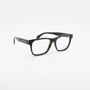 Alexander McQueen AM0307O 002 Eyeglasses Havana 55mm Square Frame